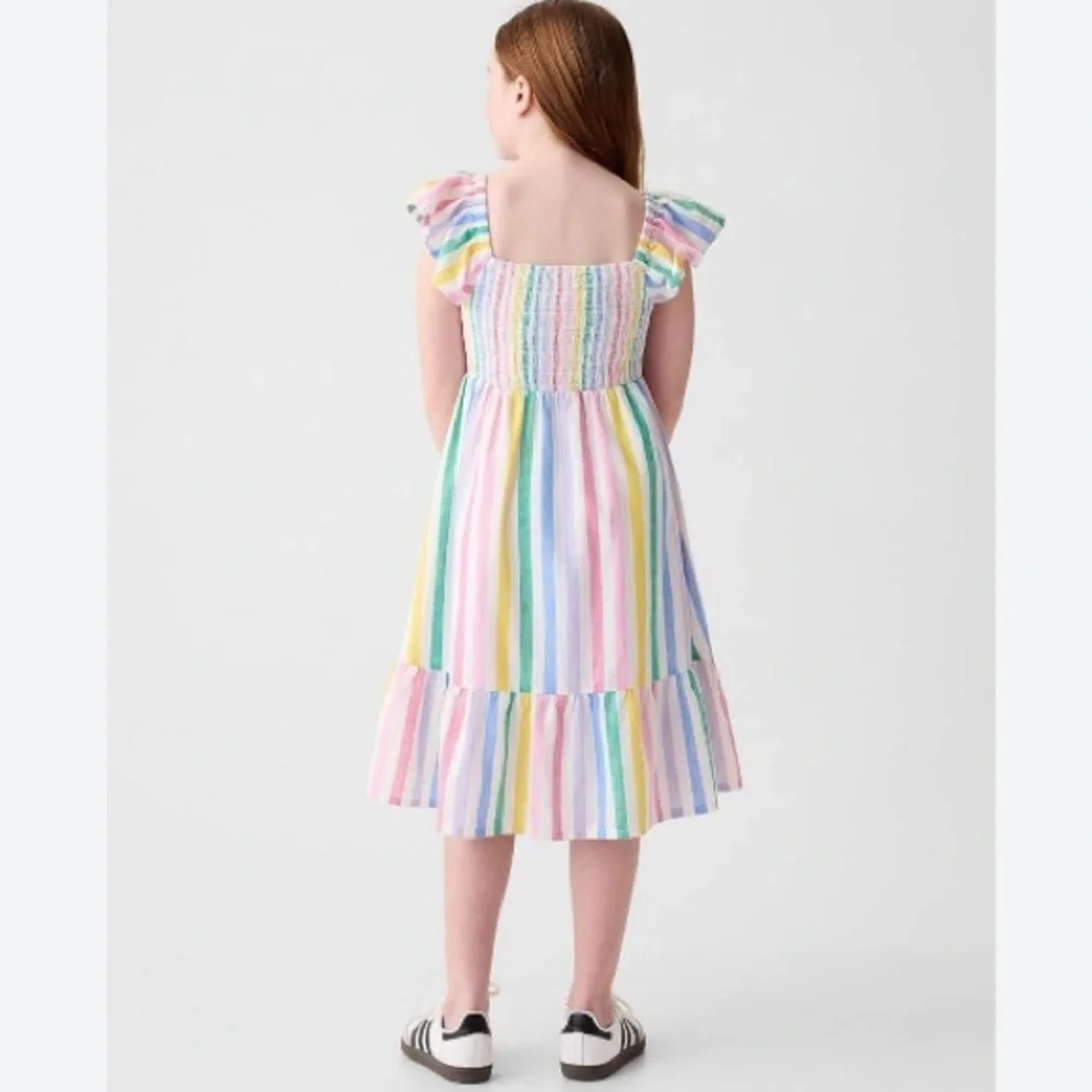 GAP Girls Multi Striped Cotton Midi Dress | L